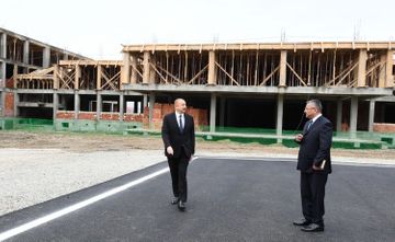 President Ilham Aliyev viewed construction progress at blocks of residential buildings for 3,042 IDP families - UPDATED