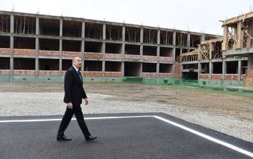President Ilham Aliyev viewed construction progress at blocks of residential buildings for 3,042 IDP families - UPDATED