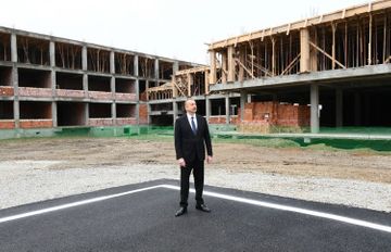 President Ilham Aliyev viewed construction progress at blocks of residential buildings for 3,042 IDP families - UPDATED