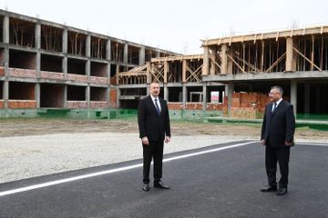 President Ilham Aliyev viewed construction progress at blocks of residential buildings for 3,042 IDP families - UPDATED