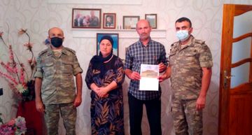 Shehids' families were visited on the occasion of the holiday of Gurban Bayram