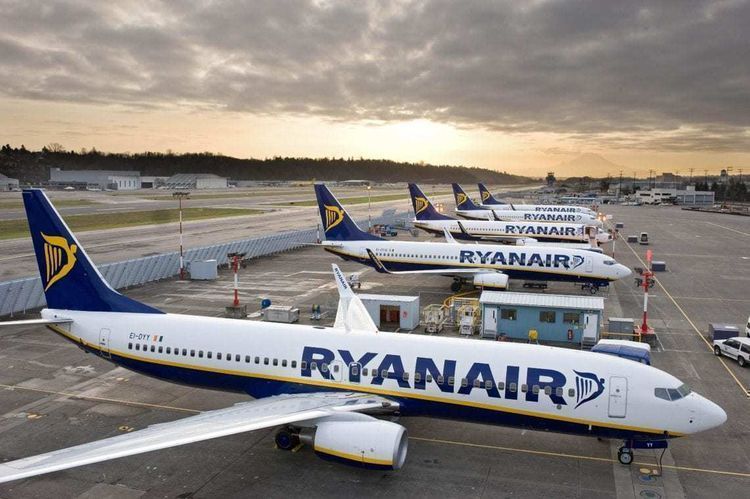 Ryanair traffic fell 70% to 4.4 million in July