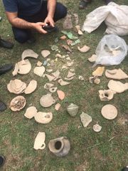 Ancient historical monument and art exhibits found during road construction in Azerbaijan's Ismayilli