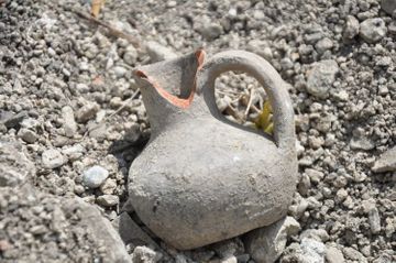 Ancient historical monument and art exhibits found during road construction in Azerbaijan's Ismayilli