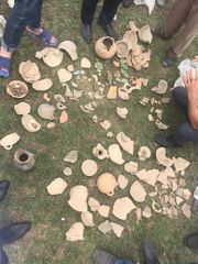 Ancient historical monument and art exhibits found during road construction in Azerbaijan's Ismayilli