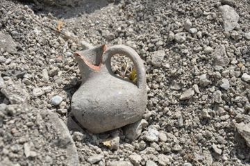 Ancient historical monument and art exhibits found during road construction in Azerbaijan's Ismayilli