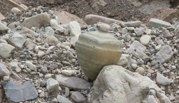 Ancient historical monument and art exhibits found during road construction in Azerbaijan's Ismayilli