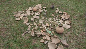 Ancient historical monument and art exhibits found during road construction in Azerbaijan's Ismayilli