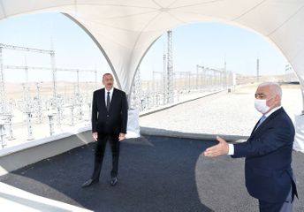 President Ilham Aliyev viewed construction of 330/220/110 kV Gobu power substation