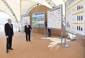 President Ilham Aliyev viewed construction of 330/220/110 kV Gobu power substation