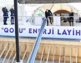 President Ilham Aliyev viewed construction of 330/220/110 kV Gobu power substation