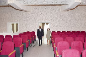  President Ilham Aliyev and first lady Mehriban Aliyeva attended opening of Sattar Bahlulzade Culture House in Surakhani district