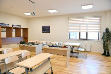 President Ilham Aliyev and first lady Mehriban Aliyeva attends opening of new school in Baku