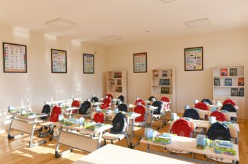 President Ilham Aliyev and first lady Mehriban Aliyeva attends opening of new school in Baku