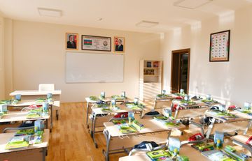 President Ilham Aliyev and first lady Mehriban Aliyeva attends opening of new school in Baku