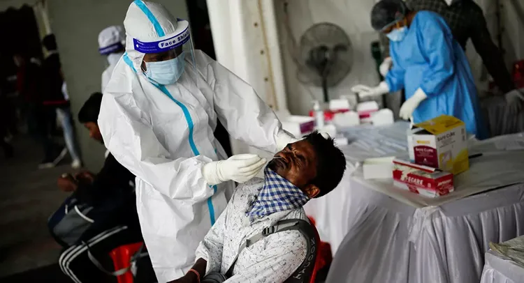 Number of COVID-19 cases in India rises by record 75,760 to over 3.3 mln.