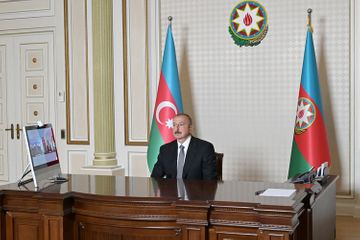 President Ilham Aliyev inaugurates in a video format another modular hospital for treatment of coronavirus patients
