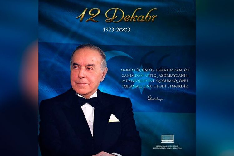 President Ilham Aliyev made post on commemoration day of national leader Heydar Aliyev