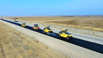 Azerbaijan launches asphalt pavement installation to leading to Sugovushan and Talysh 
