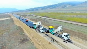 Azerbaijan launches asphalt pavement installation to leading to Sugovushan and Talysh 