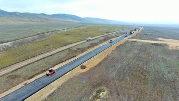 Azerbaijan launches asphalt pavement installation to leading to Sugovushan and Talysh 