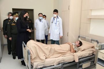Azerbaijani Ombudsman visited military servicemen wounded in Patriotic War