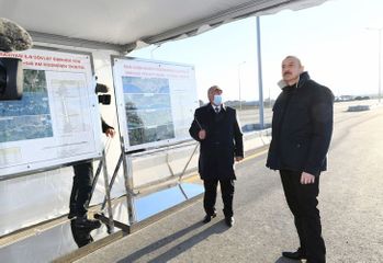 President Ilham Aliyev views work done on renovated section of Baku-Guba-Russian Federation state border highway