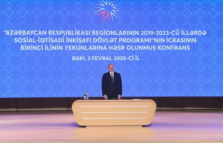 President Ilham Aliyev attends conference dedicated to results of first year implementation of the State Program on socio-economic development of regions in 2019-2023 - UPDATED-1