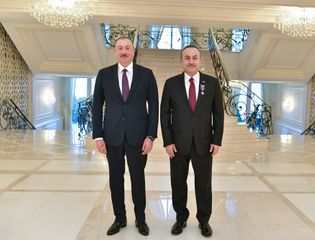 President Ilham Aliyev receives Turkish Foreign Minister Mevlut Cavusoglu - UPDATED