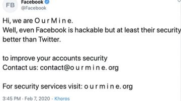 Facebook's Twitter and Instagram accounts hacked