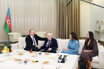 President Ilham Aliyev presents "Sharaf" Order to People’s Artist Alibaba Mammadov