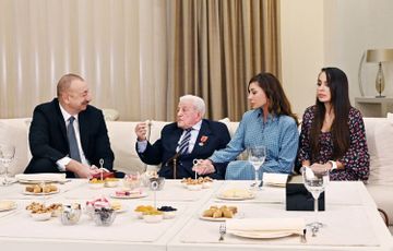 President Ilham Aliyev presents "Sharaf" Order to People’s Artist Alibaba Mammadov