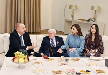 President Ilham Aliyev presents "Sharaf" Order to People’s Artist Alibaba Mammadov