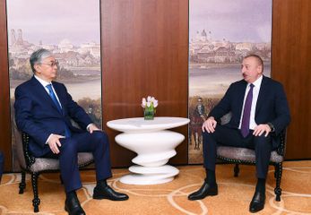 President Ilham Aliyev meets with President of Kazakhstan