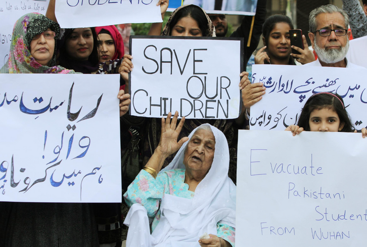 Parents protest as Pakistani students stuck in China under coronavirus lockdown