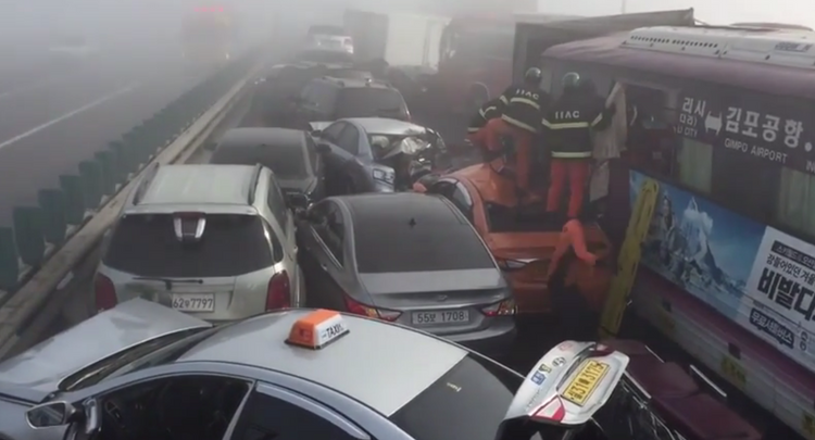 2 killed, dozens injured in highway pileup in South Korea