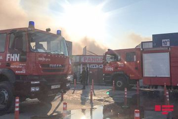 Azerbaijani MES extinguishes the fire at "Sadarak" Shopping Centre in Baku - PHOTO - VIDEO - UPDATED-2