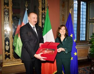 Azerbaijan’s President Ilham Aliyev meets with President of Italian Senate