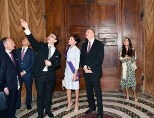 President Ilham Aliyev and first lady Mehriban Aliyeva viewed Sistine Chapel and St. Peter's Basilica in Vatican