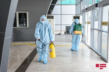 Azerbaijan railways conducts preventive disinfection works against coronavirus - PHOTO