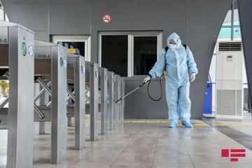 Azerbaijan railways conducts preventive disinfection works against coronavirus - PHOTO