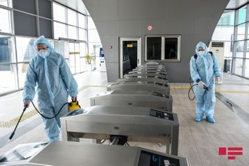 Azerbaijan railways conducts preventive disinfection works against coronavirus - PHOTO
