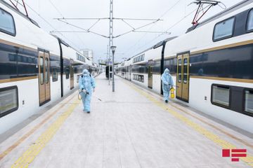 Azerbaijan railways conducts preventive disinfection works against coronavirus - PHOTO