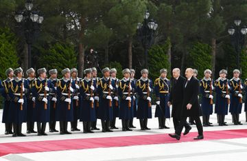 Official welcome ceremony was held for Turkish President Recep Tayyip Erdogan