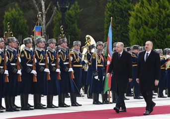 Official welcome ceremony was held for Turkish President Recep Tayyip Erdogan
