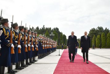 Official welcome ceremony was held for Turkish President Recep Tayyip Erdogan