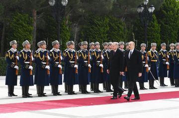 Official welcome ceremony was held for Turkish President Recep Tayyip Erdogan