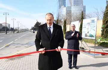 President Ilham Aliyev inagurates an underpass in Baku - UPDATED