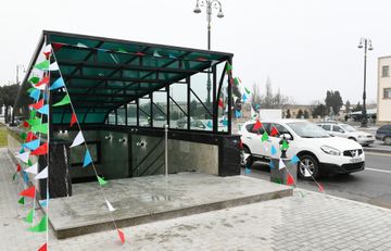 President Ilham Aliyev inagurates an underpass in Baku - UPDATED