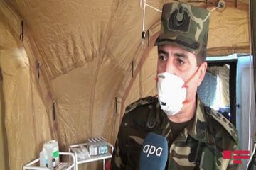 100 tents mounted near Bilesuvar customs border crossing station due to coronavirus threat
